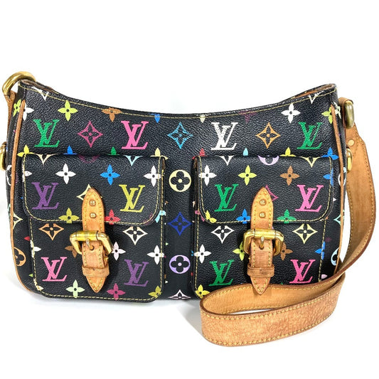 LOUIS VUITTON M40052 Monograma Multicolor Lodge GM Bolso Lodge GM Bolso bandolera Monograma Lona multicolor Damas Noir Negro