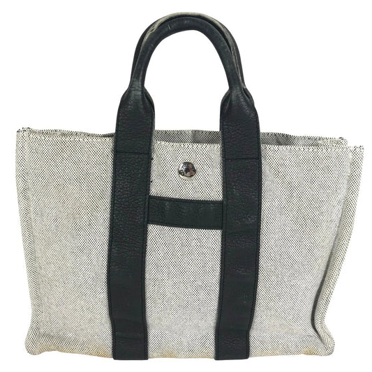 HERMES Sac Arne PM Tote Bag, Handbag, Toile H, Unisex, Black