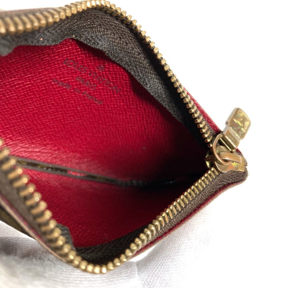Louis Vuitton M95042 Monogram ceri Takashi Murakami Pochette Cleat Key Case Dompet Coin Purse dengan cincin cincin utama Monogram kanvas wanita merah