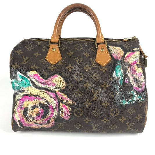 LOUIS VUITTON M48610 モノグラム ローズ 薔薇 スピーディ30 カバン ミニボストンバッグ ハンドバッグ モノグラムキャンバス レディース ブラウン