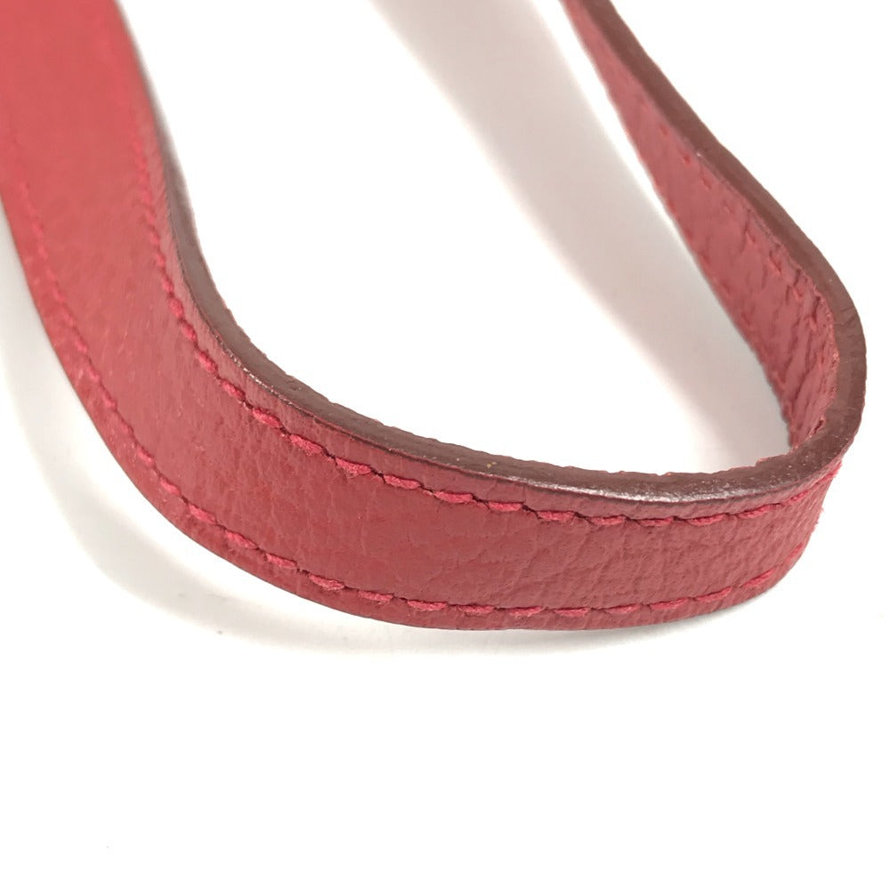 HERMES Hロゴ アメリー カバン ポシェット 斜め掛け フラップ ショルダーバッグ レザー ユニセックス レッド