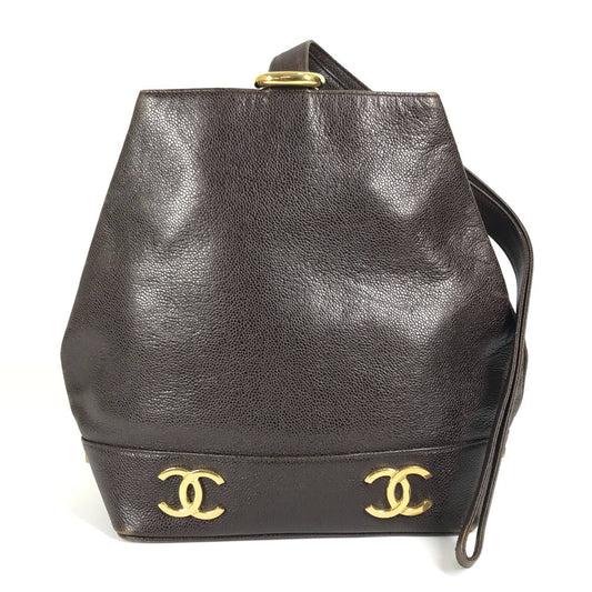 CHANEL ヴィンテージ CC ココマーク ロゴ カバン 肩掛け ワンショルダーバッグ ショルダーバッグ キャビアスキン レディース ブルー