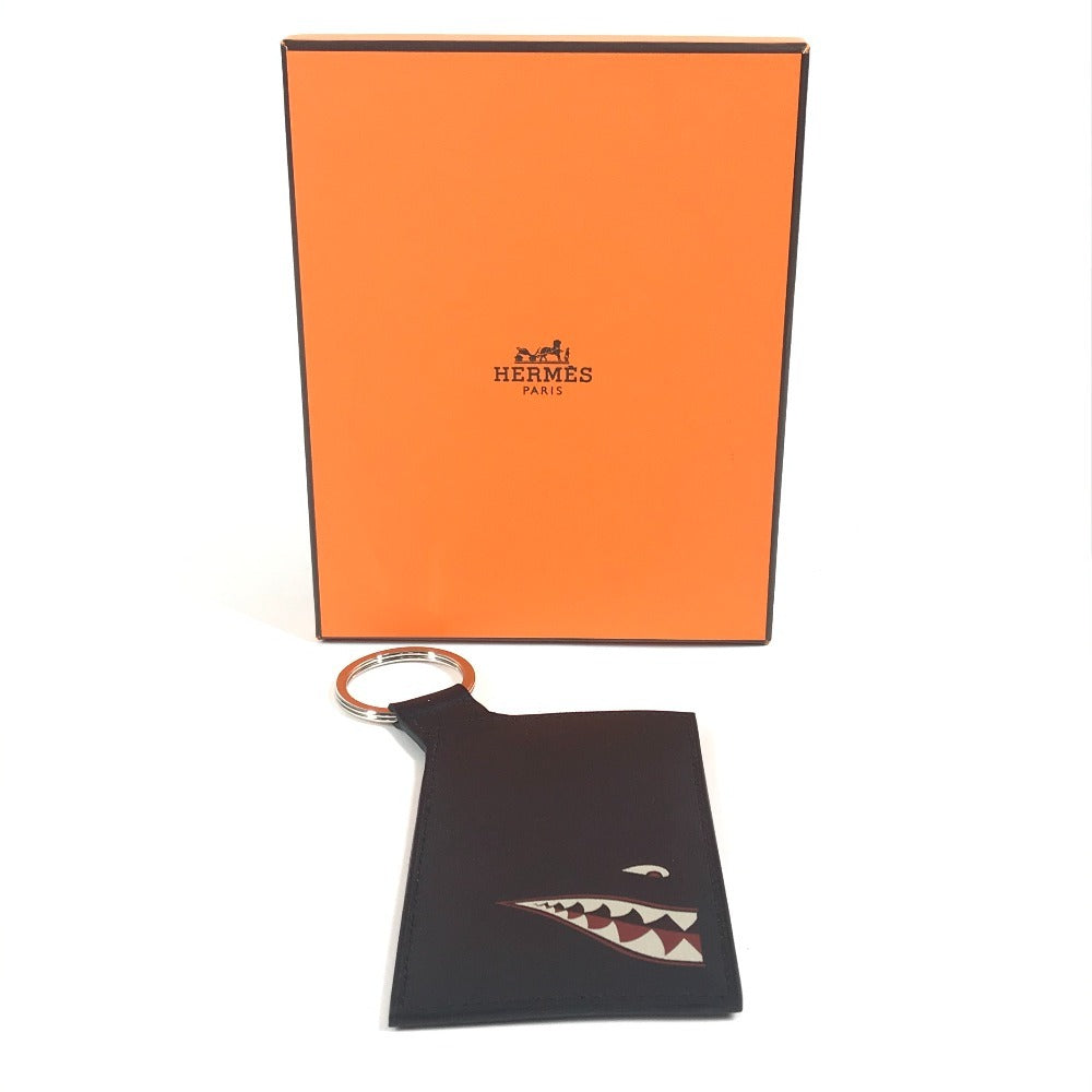 HERMES シティパス シャーク 鮫 名刺入れ パスケース カードケース レザー ユニセックス ブラック