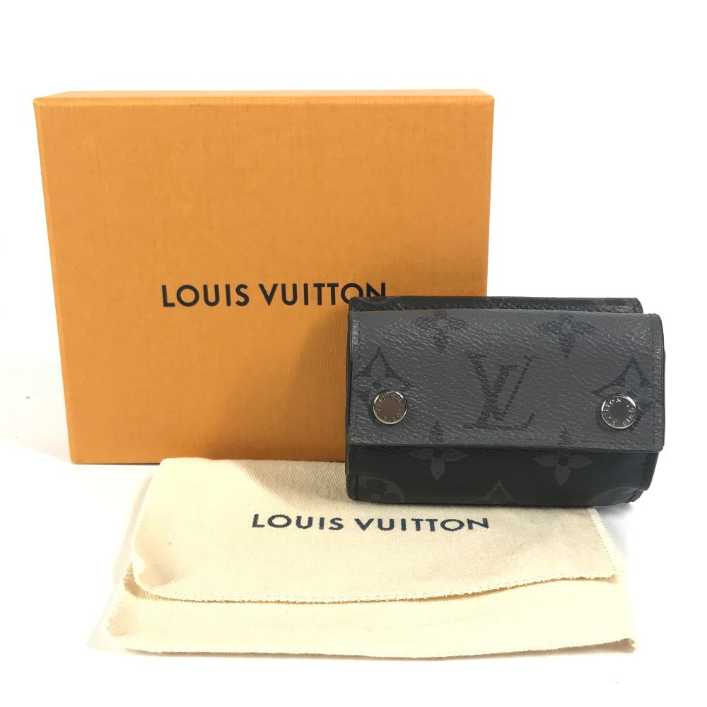 LOUIS VUITTON M45417 Monogram Eclipse Discovery Compact Wallet, Tri-fold Wallet, Monogram Eclipse Canvas, Unisex, Black