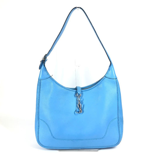 HERMES Trim 31 Tote Bag, Shoulder Bag, Leather, Unisex, Blue