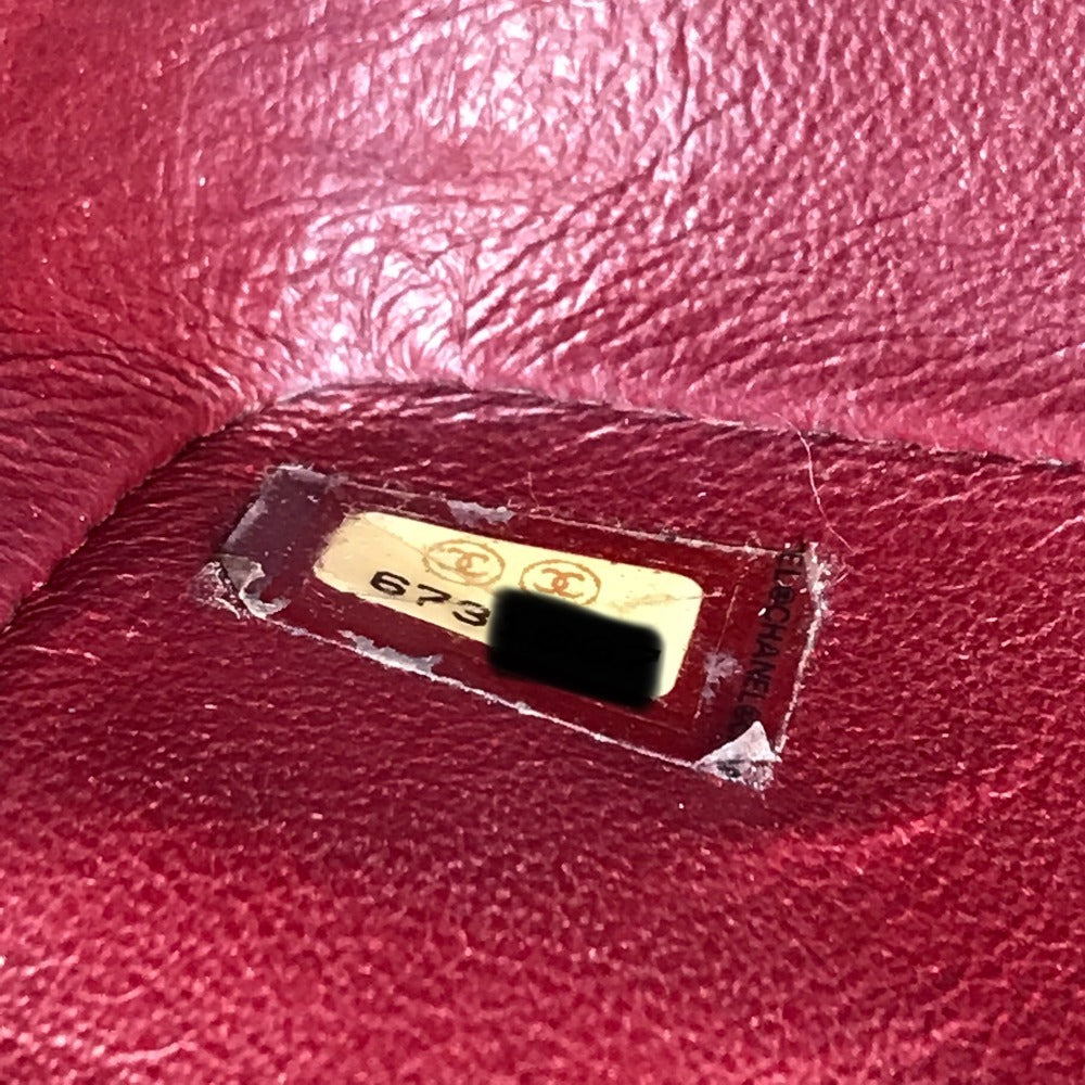 CHANEL キルティング マトラッセ CC ココマーク ロゴ フラップ カバン 肩掛け ハンドバッグ バイカラー ショルダーバッグ レザー レディース レッド