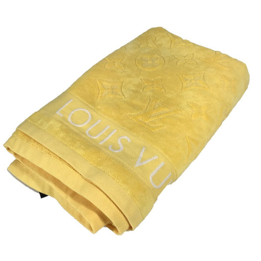 LOUIS VUITTON M78458 Monogram Beach Towel - LV Vacation Bath Towel, Interior Throw, Blanket, Cotton, Unisex, Yellow