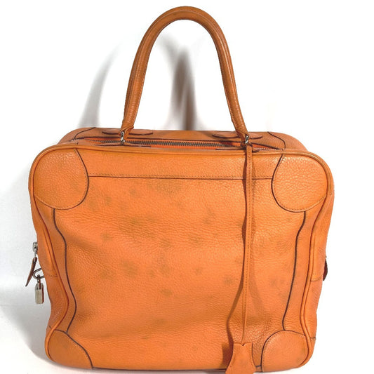 HERMES Omnibus MM Boston Bag, Omnibus MM, Tote Bag, Handbag, Leather, Unisex, Orange
