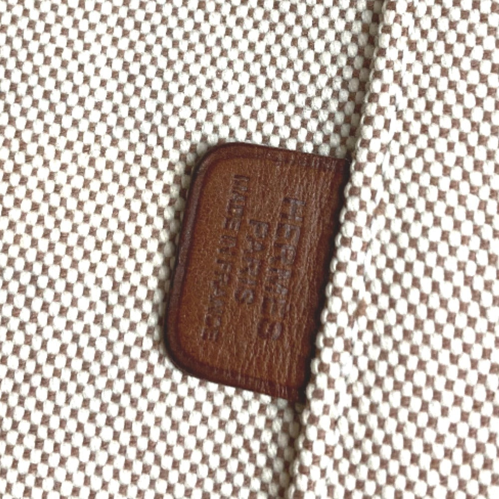 HERMES スティープル ラージ トートバッグ 肩掛け カバン トートバッグ ショルダーバッグ レザー レディース ベージュ