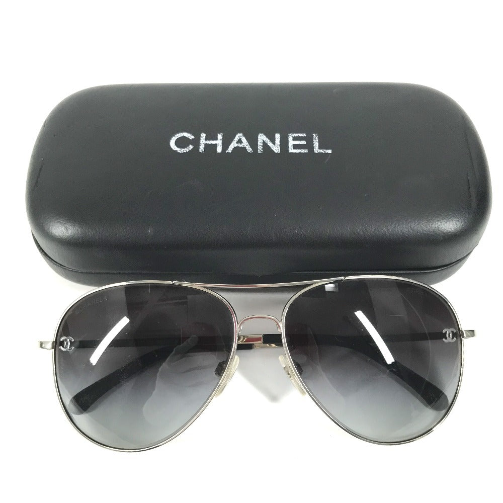 CHANEL 4189-T ディアドロップ ロゴ CC ココマーク めがね メガネ アイウェア 眼鏡 サングラス メタル ユニセックス ブラック
