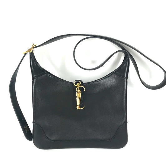 HERMES トリム デュオ 24 トリムデュオ 24 カバン 斜め掛け ショルダーバッグ レディース ブラック