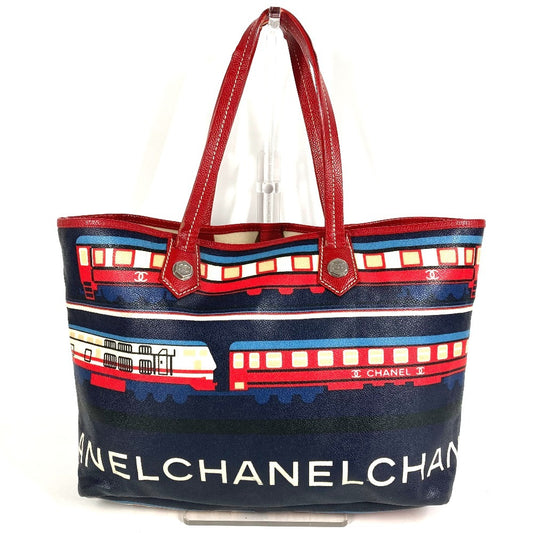 CHANEL Central Station Shoulder Bag/Tote Bag in Leather/PVC, Red, for Women