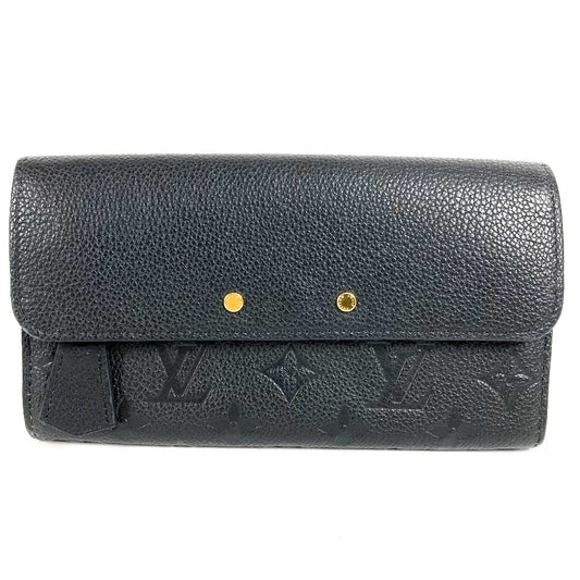 LOUIS VUITTON M61833 Monogram Empreinte Portefeuille Pont Neuf Long Wallet, Flap Wallet, Monogram Empreinte Leather, Unisex, Noir, Black
