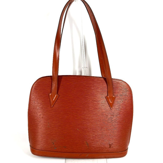 LOUIS VUITTON M52283 エピ リュサック カバン トートバッグ 肩掛け ショルダーバッグ エピレザー ユニセックス ケニアブラウン ブラウン