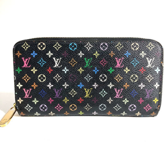 LOUIS VUITTON M60243 Monogram Multicolore Zippy Wallet, Long Wallet with Round Zipper, Monogram Multicolore Canvas, Women's, Noir, Black