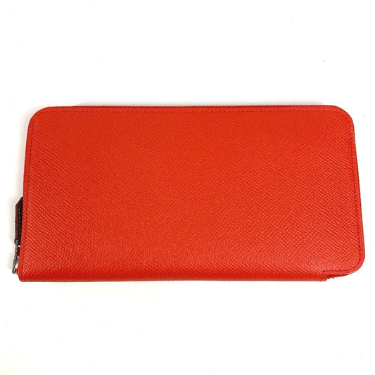 HERMES Azap Long Silk-in Wallet, Long Wallet with Round Zipper, Epson Women's Capucines, Orange