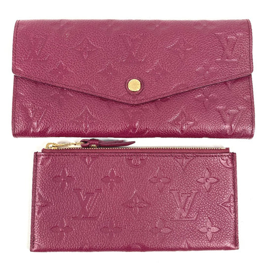 LOUIS VUITTON M60341 Monogram Empreinte Portefeuille Curieuse Long Wallet, Bifold, Flap, with Coin Case, Monogram Empreinte Leather, Unisex, Aurore, Purple