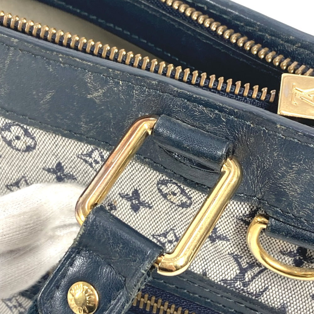 LOUIS VUITTON M92676 Monogram Mini Lucille PM Tote Bag, Shoulder Bag, Handbag, Unisex, Navy