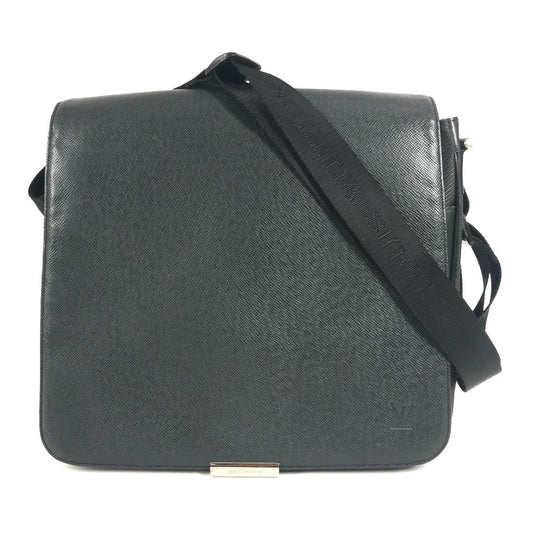 LOUIS VUITTON M30142 タイガ ヴィクトール カバン 斜め掛け メッセンジャーバッグ フラップ ショルダーバッグ タイガレザー ユニセックス ブラック