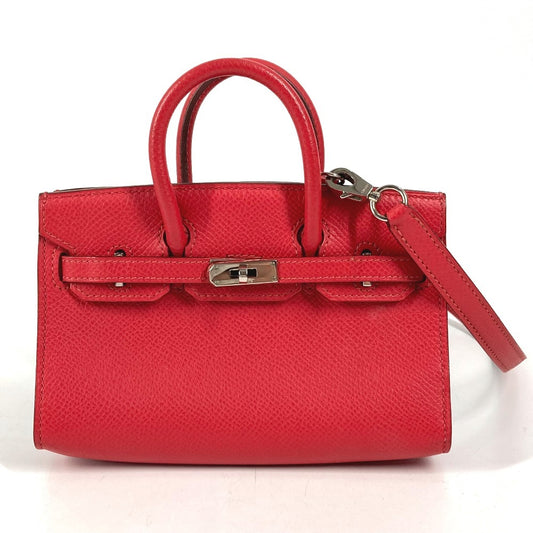 HERMES Tiny Birkin Tiny Birkin Bag 2WAY Bag Shoulder Bag Hand Bag Leather Red/SilverHardware Used
