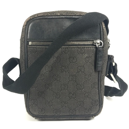 GUCCI 200047 GG ロゴ カバン 斜め掛け ポシェット ショルダーバッグ キャンバス ユニセックス ブラック系