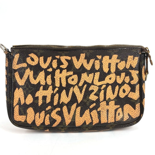 LOUIS VUITTON M92193 Monogram Graffiti Pochette Accessoires Handbag/Shoulder Bag, Accessory Pouch, Monogram Graffiti Canvas, Women's, Orange