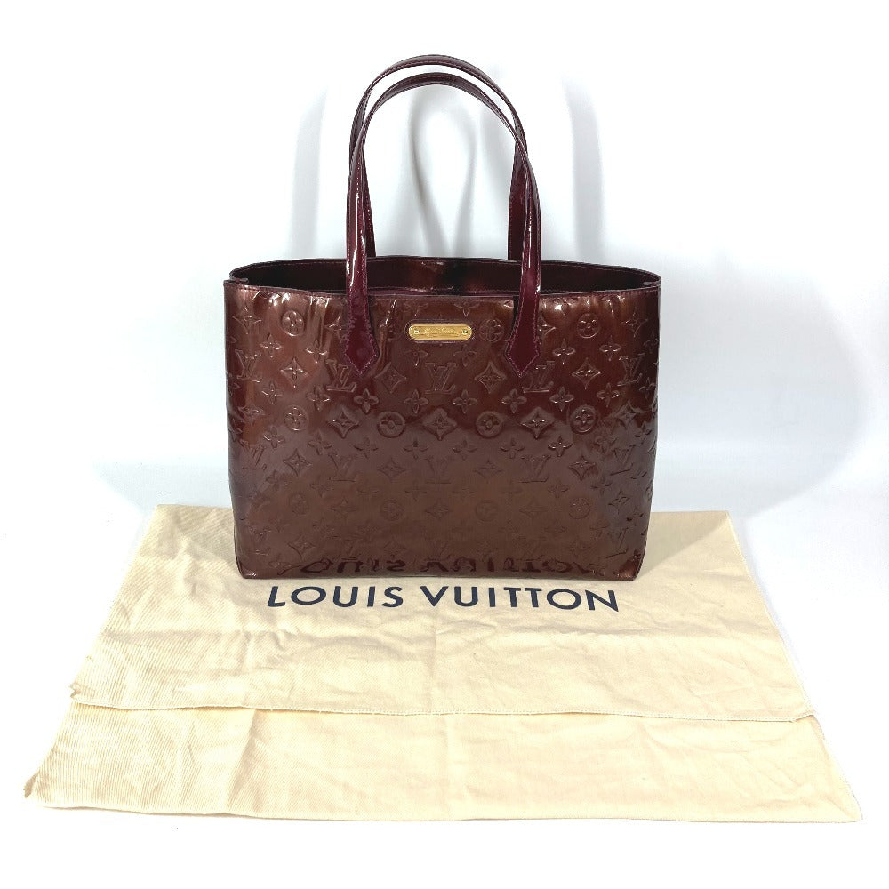 LOUIS VUITTON M91646 Monogram Vernis Wilshire MM Wilshire MM Bag Shoulder Bag Tote Bag Handbag Monogram Vernis Canvas Women's Rouge Fauviste Purple