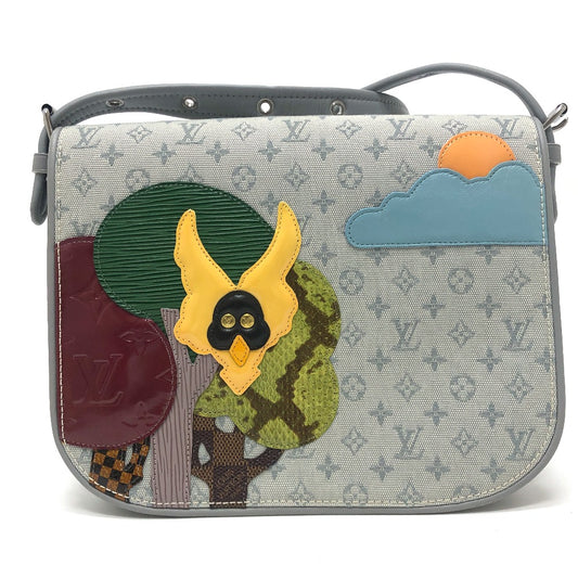 LOUIS VUITTON M92279 モノグラムミニ ミュゼット コントドゥフェ 斜め掛け フラップ ポシェット カバン 肩掛け ショルダーバッグ モノグラムミニキャンバス レディース ブルー