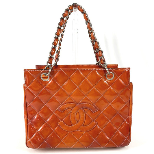 CHANEL Quilted Matelasse CC Coco Mark Logo Bag Handbag W-Chain Tote Bag Shoulder Bag Enamel Women's Pink