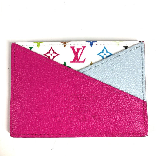 LOUIS VUITTON M14091 モノグラムマルチカラー LV×TM 村上隆 ポルト カルト クリスクロス パスケース 名刺入れ カードケース モノグラムマルチカラーキャンバス ユニセックス カワイイピン ホワイト