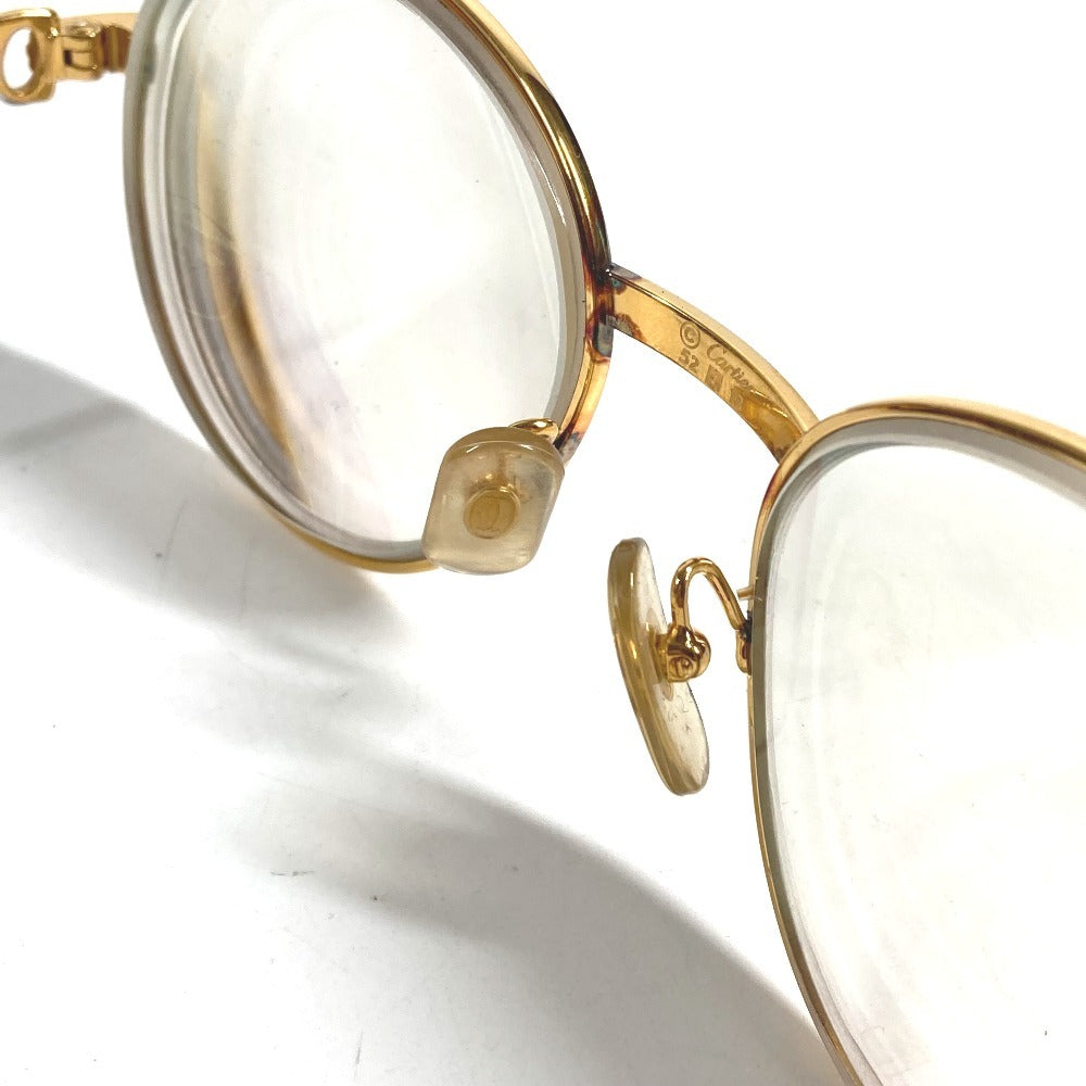 CARTIER ロゴ トリニティ めがね メガネ アイウェア 眼鏡 眼鏡 メタル ユニセックス ゴールド