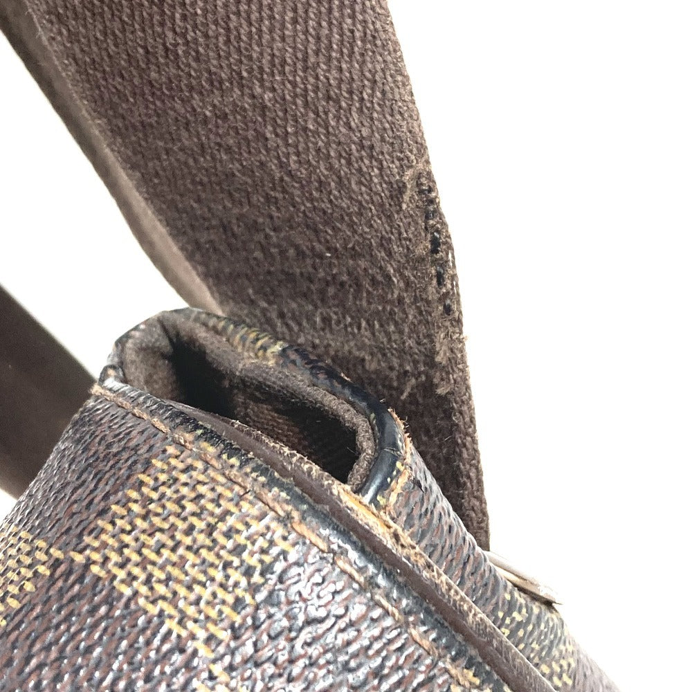 LOUIS VUITTON N51211 ダミエ ブルックリンMM ブルックリン MM 斜め掛け フラップ メッセンジャーバッグ ショルダーバッグ ダミエキャンバス ユニセックス エベヌ ブラウン