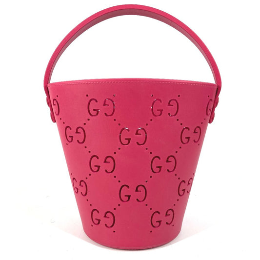 GUCCI 723051 チルドレンズ GG ロゴ バケットバッグ ミニボストンバッグ カバン ハンドバッグ ラバー ユニセックス ピンク