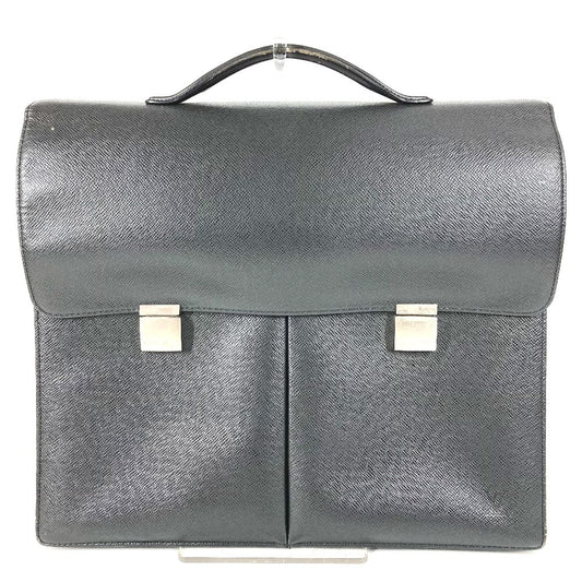 LOUIS VUITTON M30802 Taiga Serviete Kazan Serviete Kazan Handbag Bag Document Bag Briefcase Business Bag Taiga Leather Unisex Ardoise Black