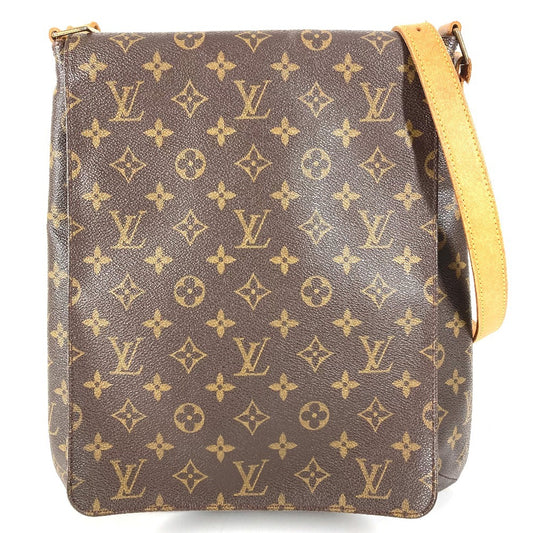 LOUIS VUITTON M51258 Monogram Musette Salsa Long Musette Salsa Bag Crossbody Flap Shoulder Bag Monogram Canvas Unisex Brown