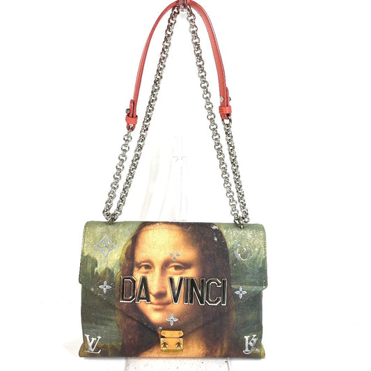 LOUIS VUITTON M64626 Masters Collection Monalisa Double Chain Bag, Chain Bag, Crossbody, Flap, Handbag, Shoulder Bag, Leather, Unisex, Pink