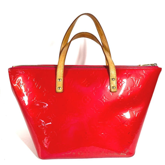 LOUIS VUITTON M93669 Monogram Vernis Bellevue PM Handbag Tote Bag Monogram Vernis Canvas Unisex Rose Pop Pink