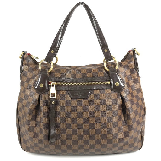 LOUIS VUITTON N41131 Damier Evora MM Evora MM Bag Tote Bag Shoulder Bag Damier Canvas Unisex Ebene Brown