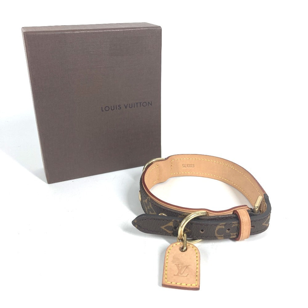 LOUIS VUITTON M58072 Pet Color Monogram Dog Pet Collier Baxter MM Collier Baxter MM Collar MonogramCanvas Brown Used