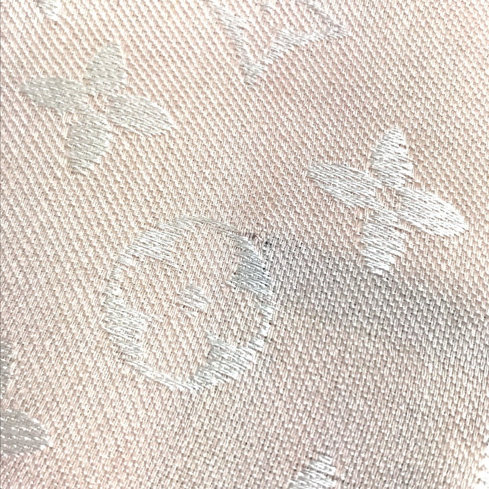 LOUIS VUITTON 不明 Monogram Shawl All-over print stole/shawl scarf with fringe shawl wool / silk pink Used