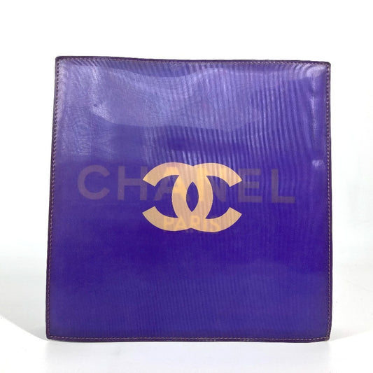 CHANEL Hologram CC Coco Mark Double Chain Bag, Shoulder Bag, PVC/Leather, Women's, Purple