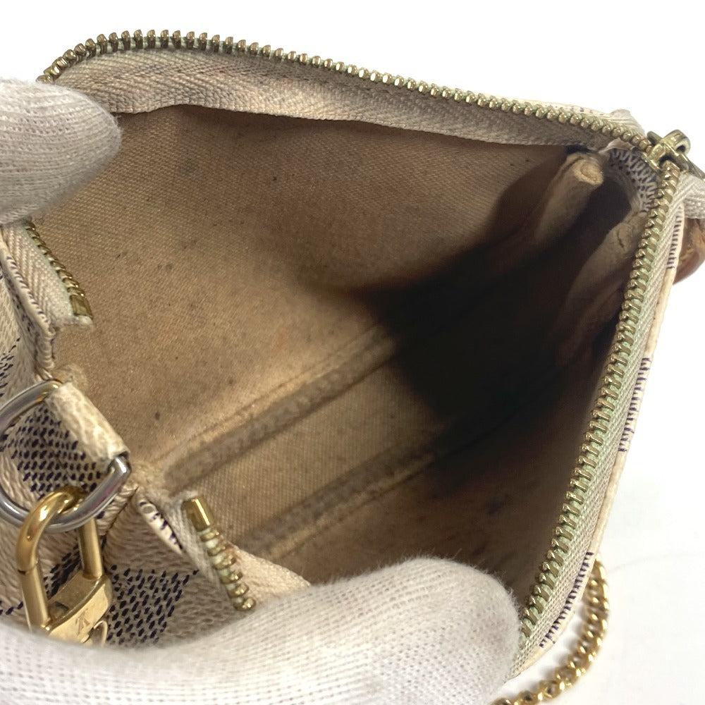 LOUIS VUITTON N58010 ダミエアズール ミニポシェットアクセソワール ポシェット カバン ポーチ チェーン アクセサリーポーチ ハンドバッグ ダミエアズールキャンバス レディース ホワイト - brandshop-reference
