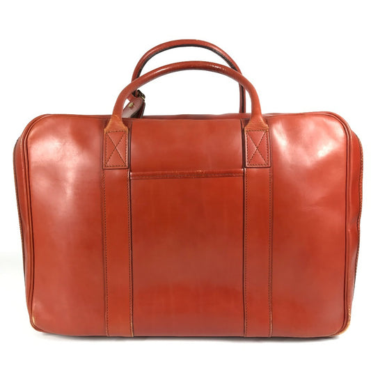 SWAINE ADENEY BRIGG Inside Check Bag Travel Bag Handbag Travel Bag Boston Bag Leather Unisex Dark Blue