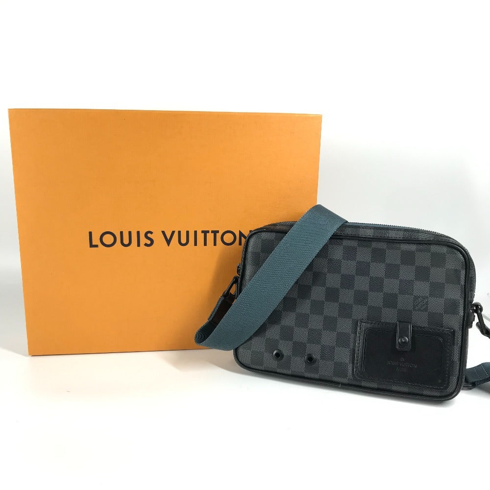 LOUIS VUITTON N40188 Damier Graphite Alpha Messenger Bag Messenger Bag Bolso bandolera Damier Graphite Canvas Unisex Negro