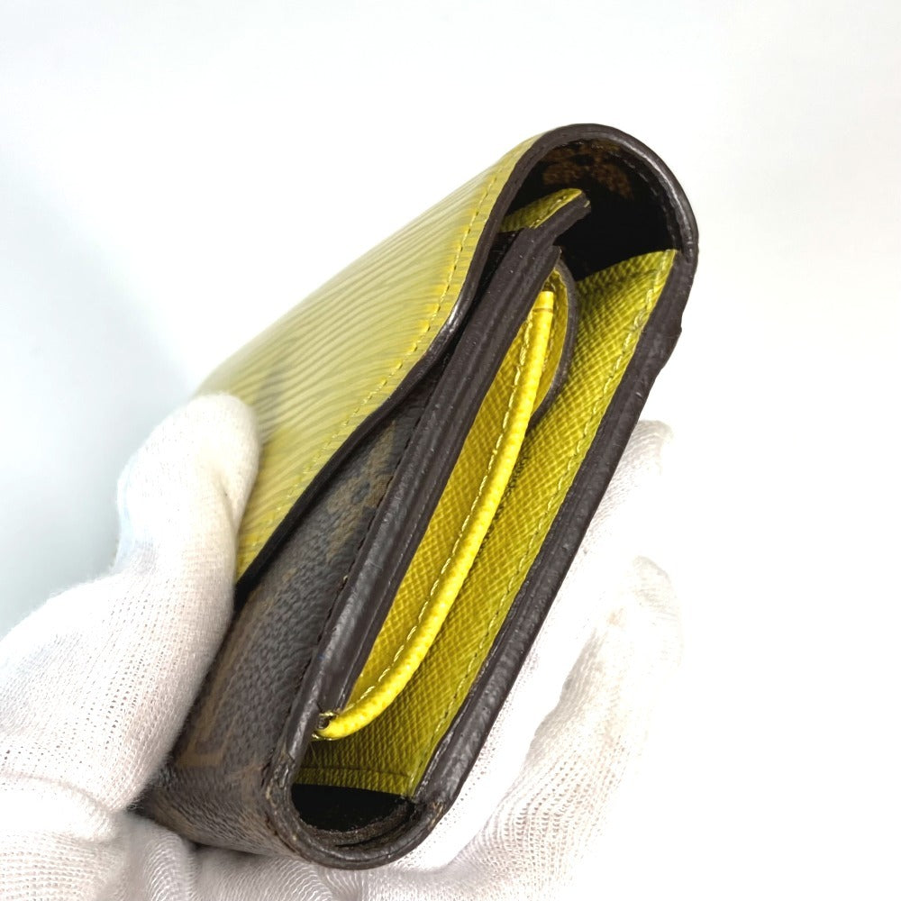 LOUIS VUITTON M40627 Monogram Portefeuille Marie Lou Compact Wallet, Tri-fold Wallet, Monogram Canvas, Unisex, Yellow