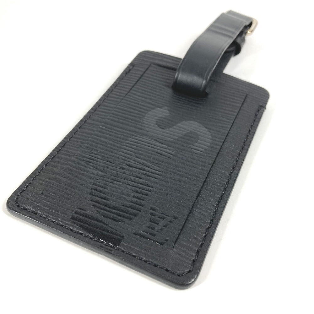 LOUIS VUITTON M67726 Epi Supreme Collaboration Charm Bag Charm Keychain Name Tag Epi Leather Unisex Noir Black