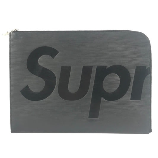 LOUIS VUITTON M67754 Epi Supreme Pochette Jour GM Black Clutch Bag, Epi Leather, Men's, Noir Black