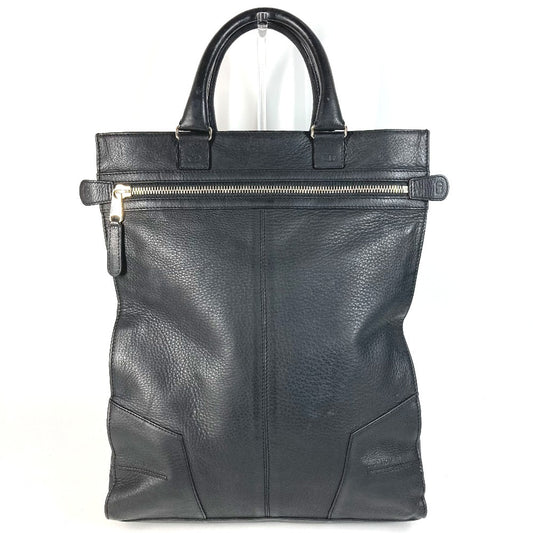 DIOR HOMME logo handbag, business bag, vertical tote bag, leather, men's, black