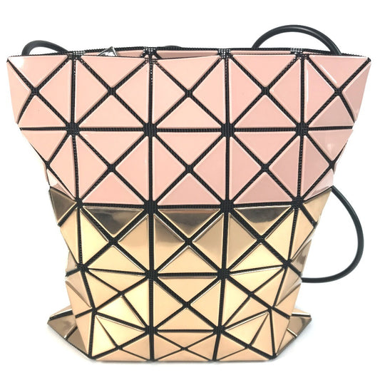 ISSEY MIYAKE Metallic BAOBAO Crossbody Pochette Shoulder Bag, Polyurethane, Unisex, Pink Beige