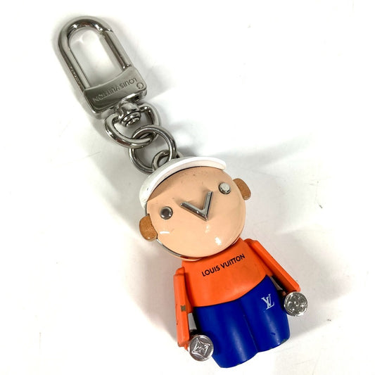 LOUIS VUITTON M01197 Gaston Jim Bag Charm Keychain, Metal, Unisex, White